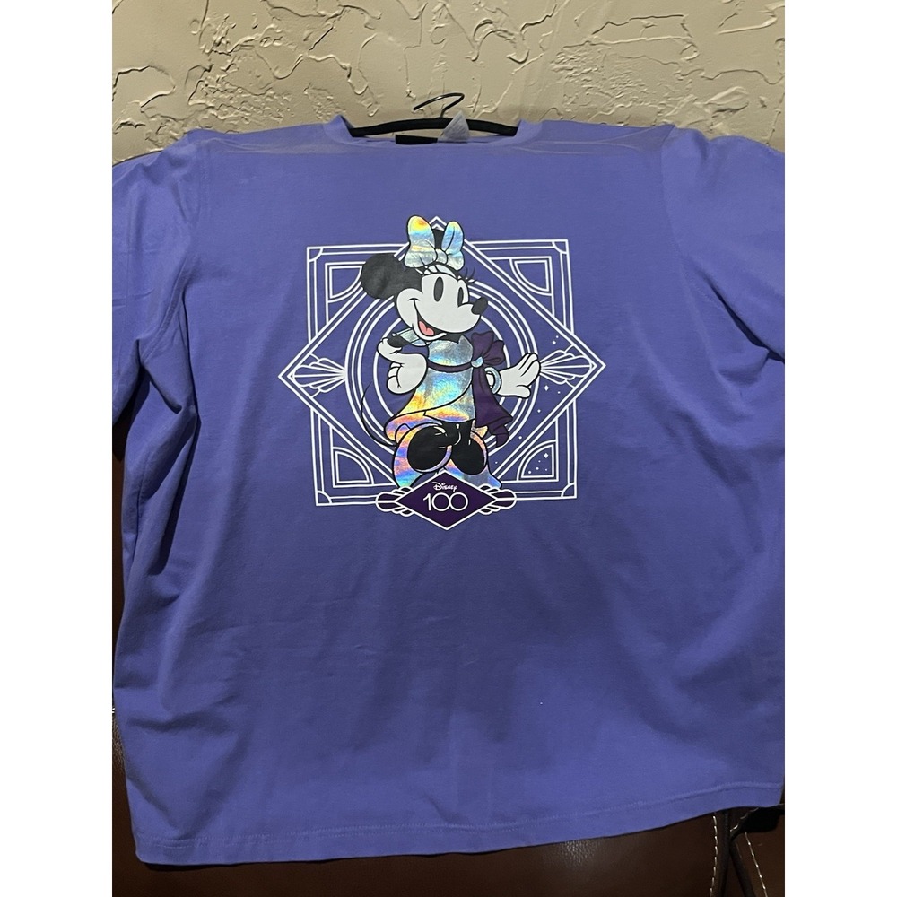 Disney Parks 100th Anniversary T-Shirt, Adult Small Purple Minnie Mouse, Unique!